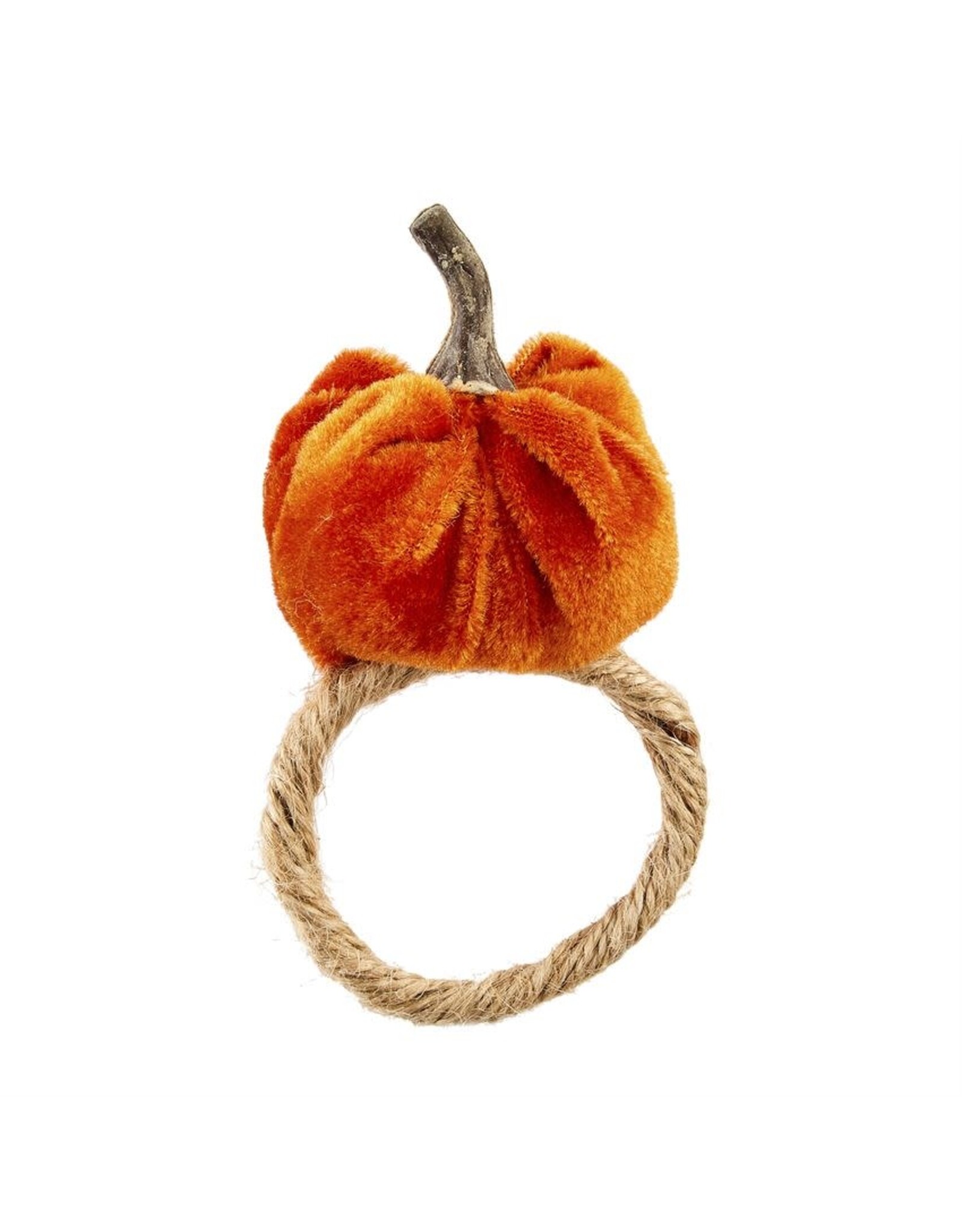 Mud Pie Velvet Pumpkin Napkin Rings Set of 4 Assorted