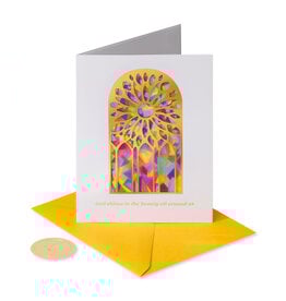PAPYRUS® Birthday Card Religious | God Shines In You - Stained Glass
