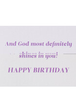PAPYRUS® Birthday Card Religious | God Shines In You - Stained Glass