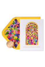 PAPYRUS® Birthday Card Religious | God Shines In You - Stained Glass
