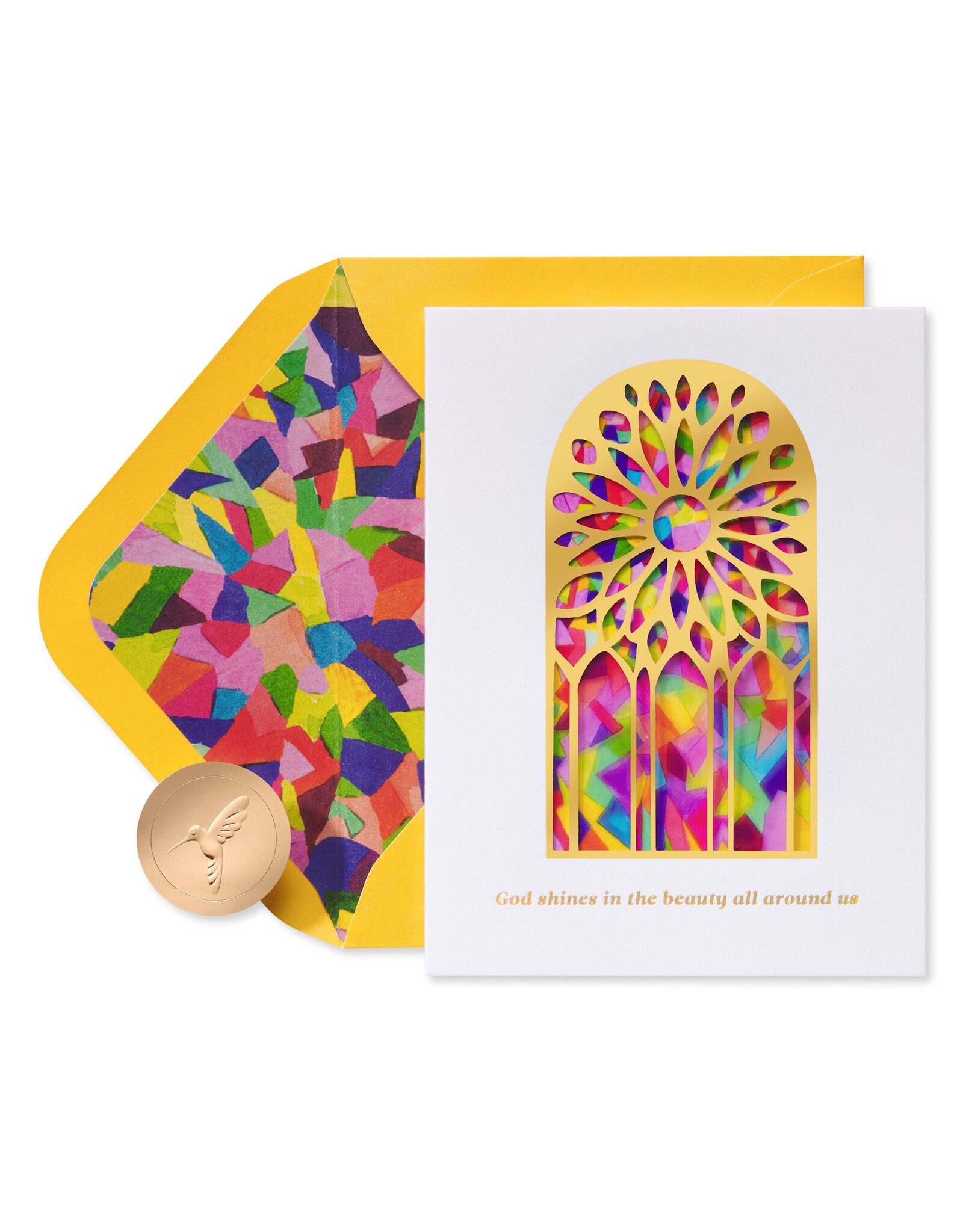 PAPYRUS® Birthday Card Religious | God Shines In You - Stained Glass