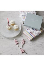 Mariposa Number Candle Holder Set 0-9 for Birthday Candles | Pink