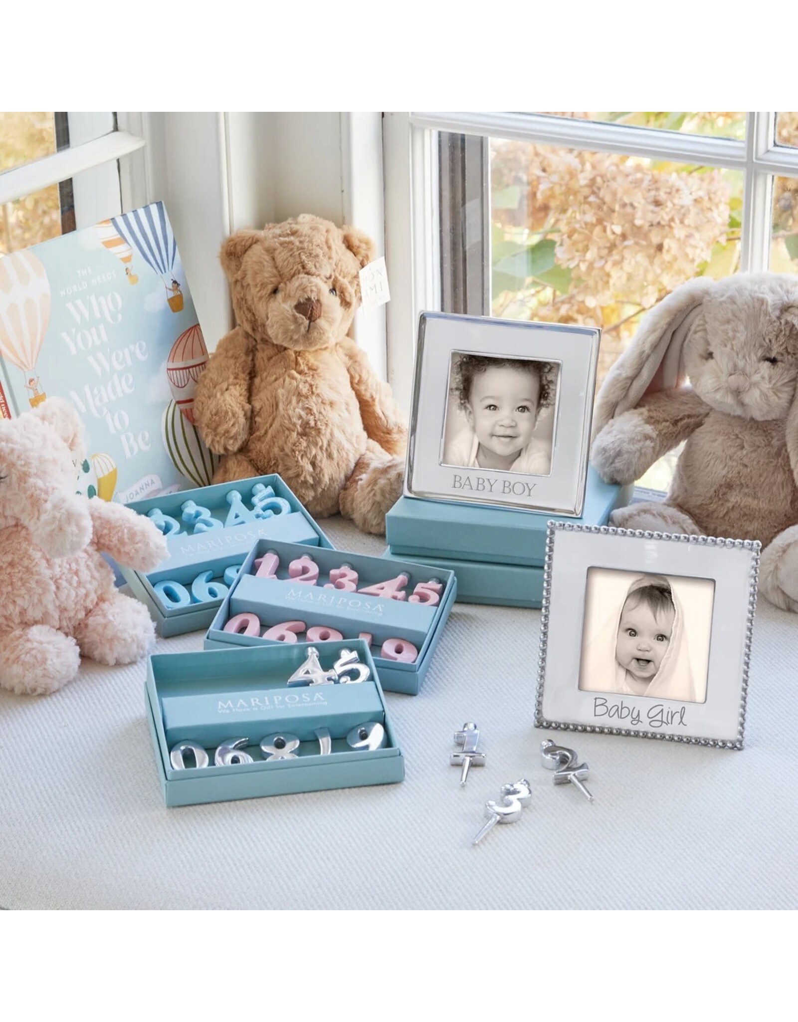 Mariposa Number Candle Holder Set 0-9 for Birthday Candles | Pink