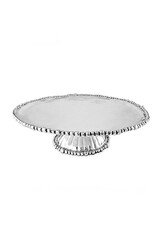 Beatriz Ball PEDESTAL Organic Pearl Nova Round Platter Cake Plate Stand