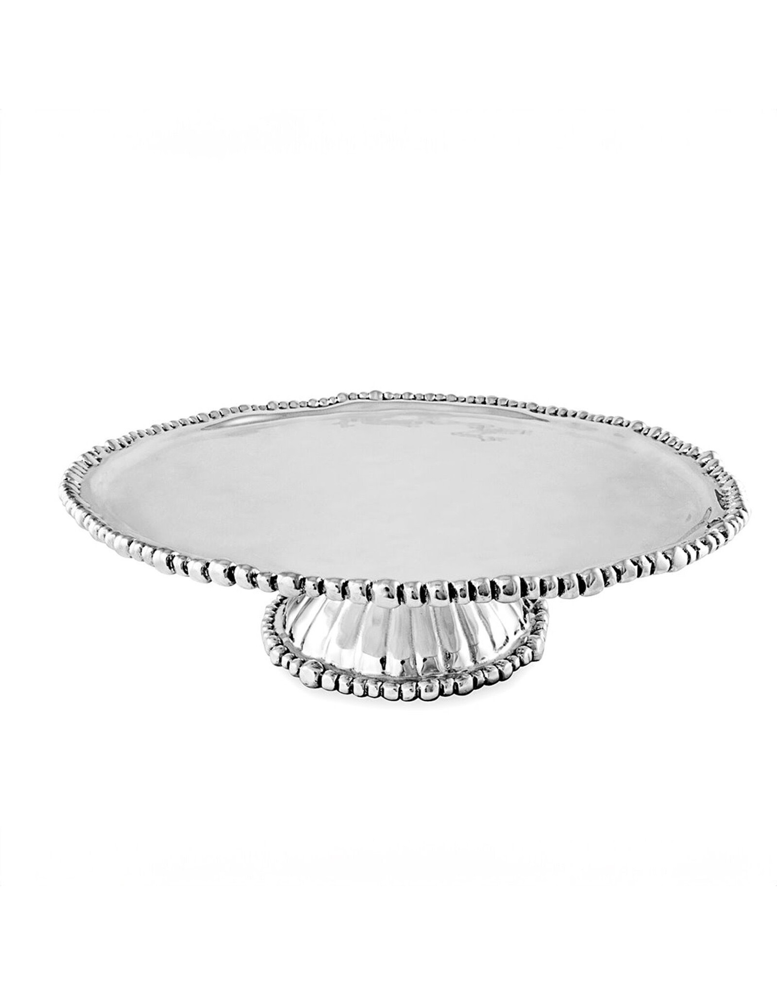 Beatriz Ball PEDESTAL Organic Pearl Nova Round Platter Cake Plate Stand