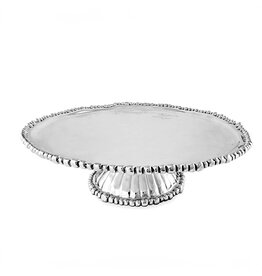 Beatriz Ball PEDESTAL Organic Pearl Nova Round Platter Cake Plate Stand