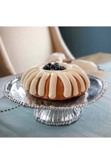 Beatriz Ball PEDESTAL Organic Pearl Nova Round Platter Cake Plate Stand