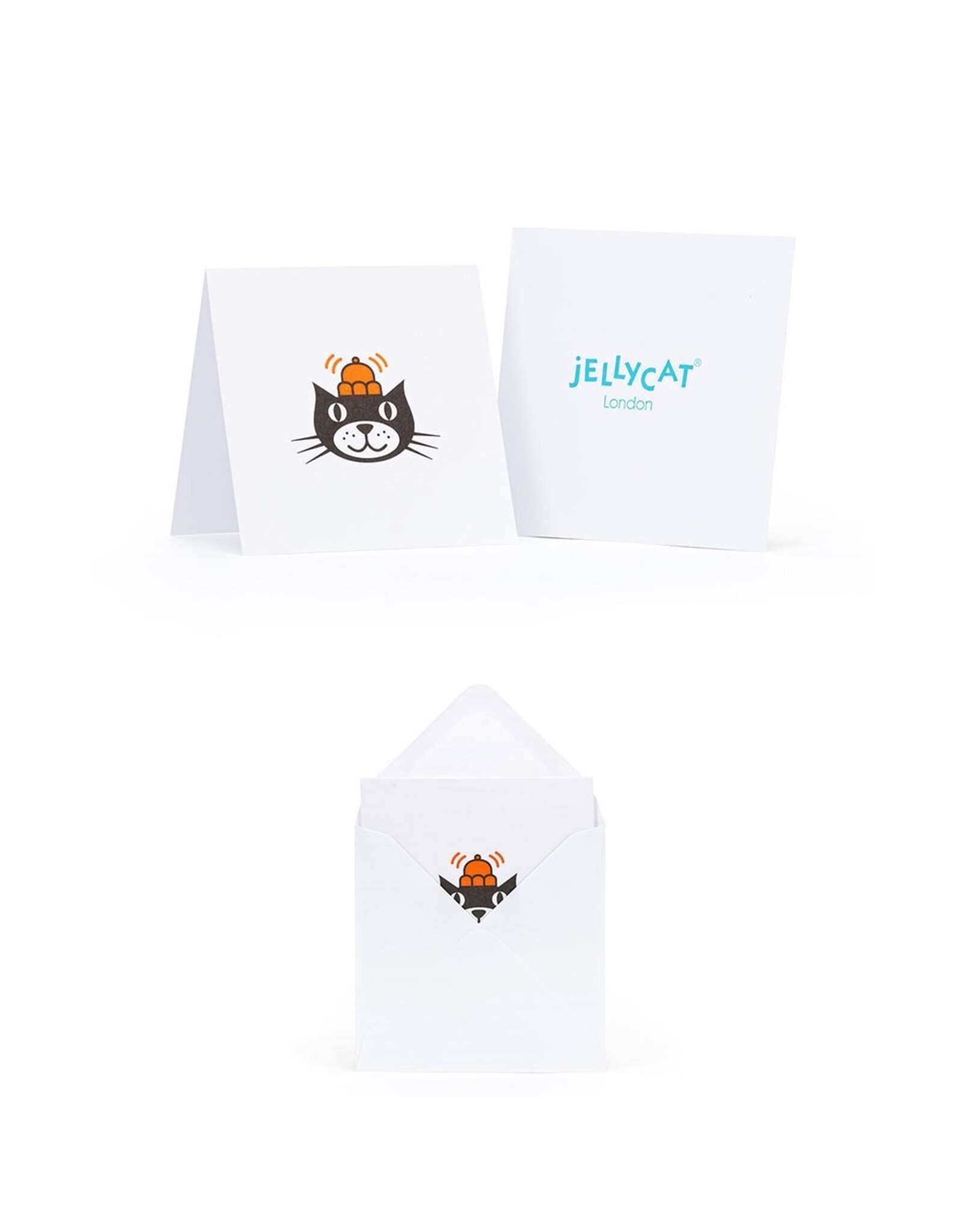 JellyCat Gift Card Blank Enclosure Greeting Card w Head Logo 4x4 1ct