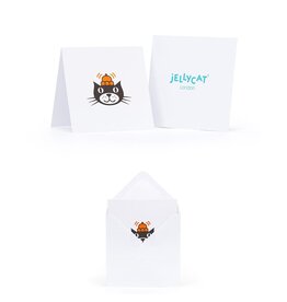 JellyCat Gift Card Blank Enclosure Greeting Card w Head Logo 4x4 1ct