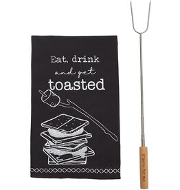 Mud Pie S'Mores Towel And Expandable Roasting Stick S'more for me