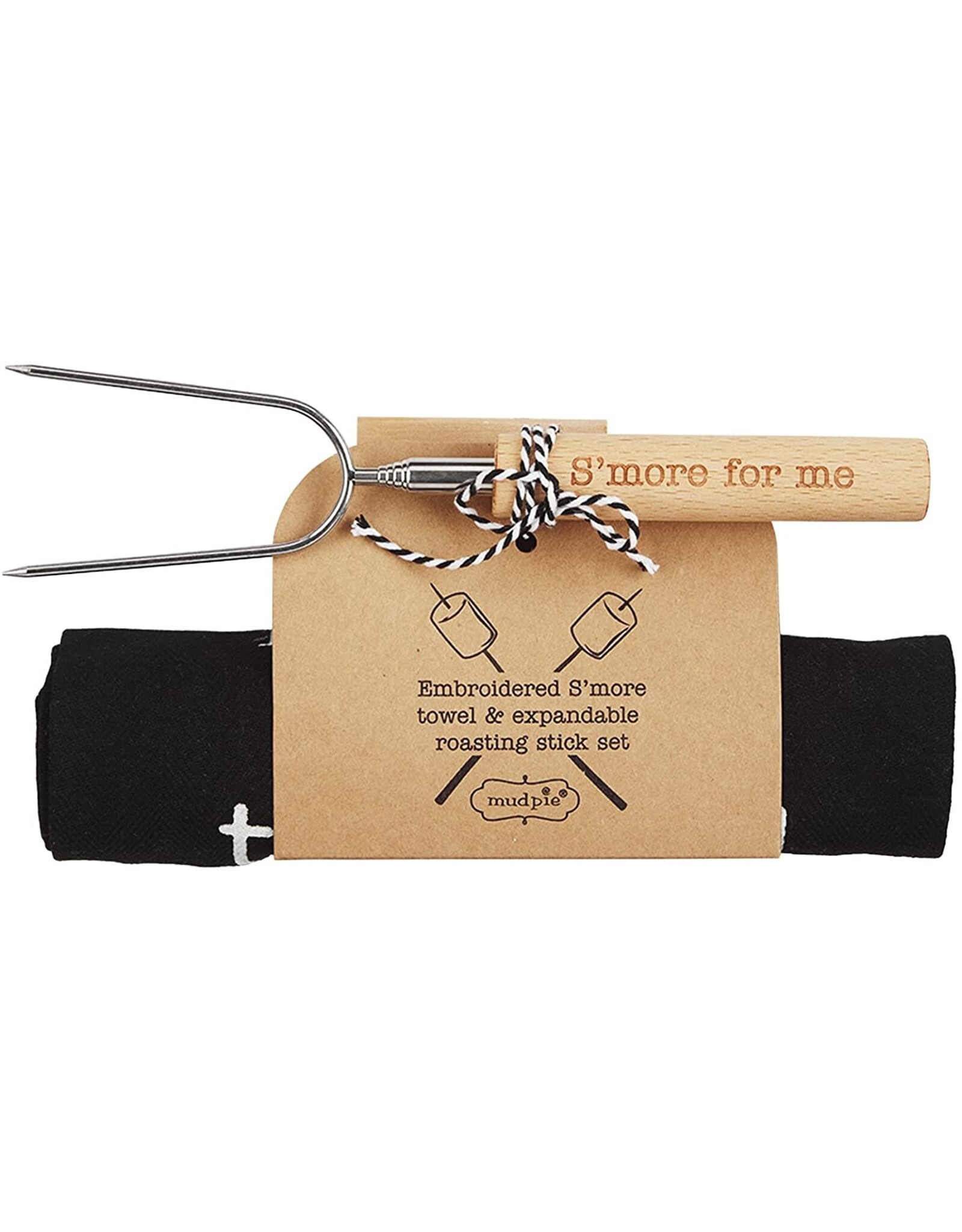 Mud Pie S'Mores Towel And Expandable Roasting Stick S'more for me