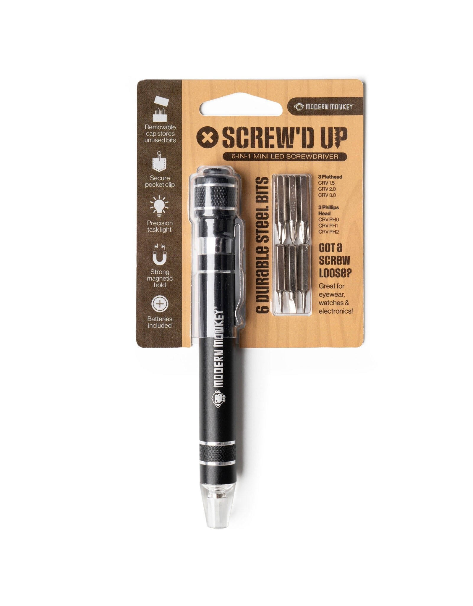 Mini LED Screwdriver 6-In-1 Set | Random Color Shipped