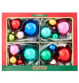 Christopher Radko Shiny Brite Christmas Confetti 4ct 4PC Clusters 1.25 1.75 2.5