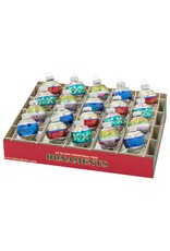 Christopher Radko Shiny Brite Christmas Confetti 20ct Decorated Rounds 1.25 inch