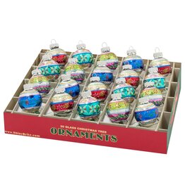 Christopher Radko Shiny Brite Christmas Confetti 20ct Decorated Rounds 1.25 inch