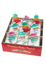 Christopher Radko Shiny Brite Shapes 9ct 2.5in Vivid Vintage