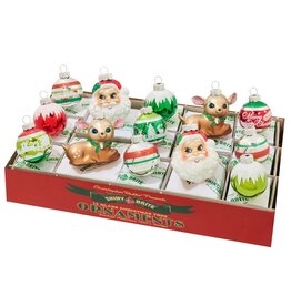 Christopher Radko Shiny Brite Holiday Splendor 13ct Figures Rounds