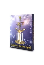 KNOX Christmas Chimes Angel Light Bell Pyramid w 4 Candles