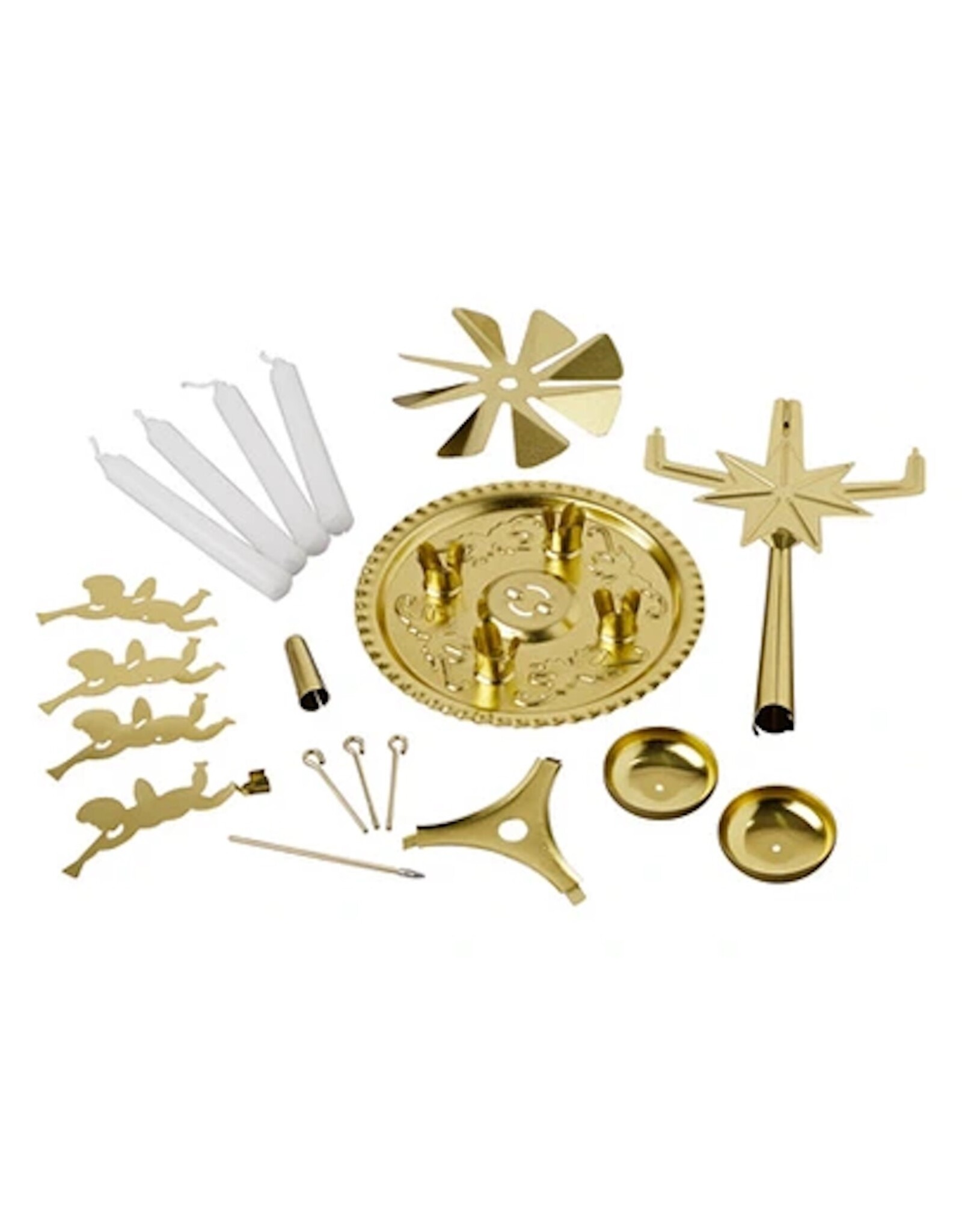 KNOX Christmas Chimes Angel Light Bell Pyramid w 4 Candles