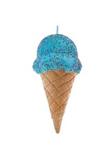 Kurt Adler Ice Cream Cone Ornament Large 16 Inch | Blue