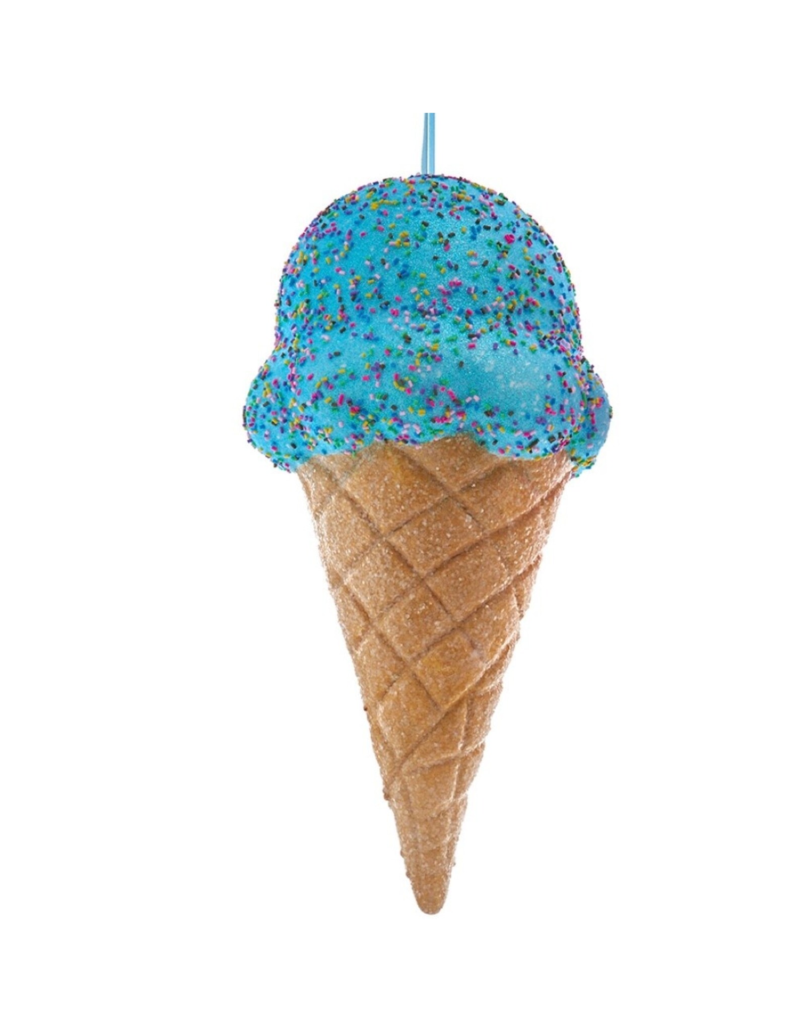 Kurt Adler Ice Cream Cone Ornament Large 16 Inch | Blue