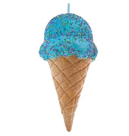 Kurt Adler Ice Cream Cone Ornament Large 16 Inch | Blue