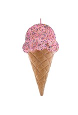 Kurt Adler Ice Cream Cone Ornament Large 16 Inch | Pink