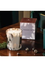 Frasier Fir Statement Candles 13oz Silver Glass Pine Needle Design