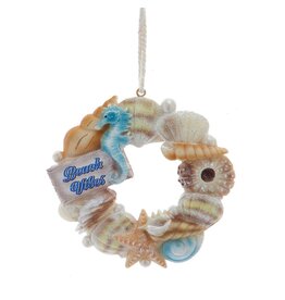 Kurt Adler Beach Seashell Wreath Ornament | Beach Vibes