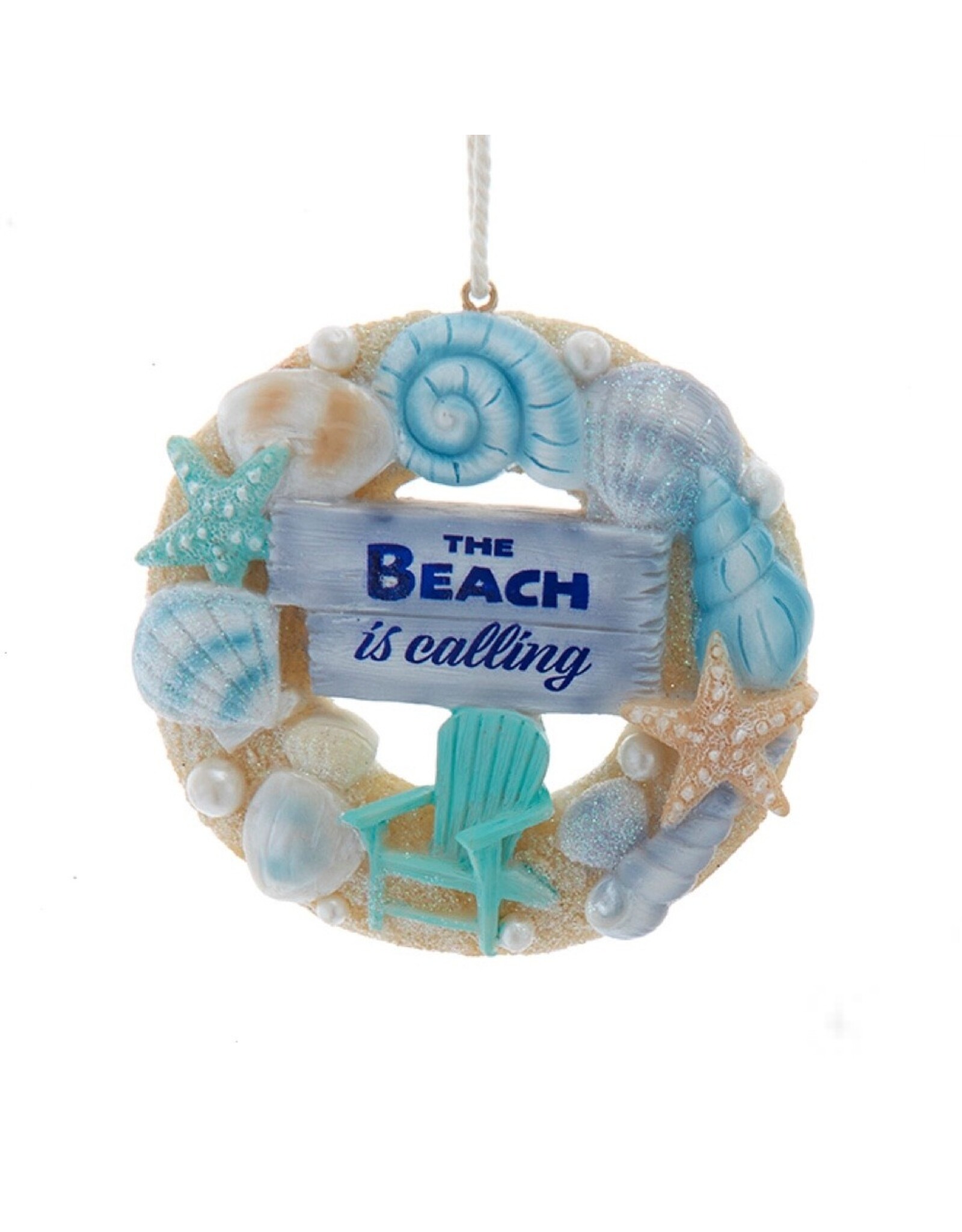 Kurt Adler Beach Seashell Wreath Ornament | The Beach is Calling