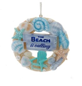 Kurt Adler Beach Seashell Wreath Ornament | The Beach is Calling