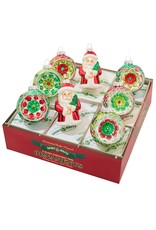 Christopher Radko Shiny Brite Holiday Splendor 8ct Figures Rounds