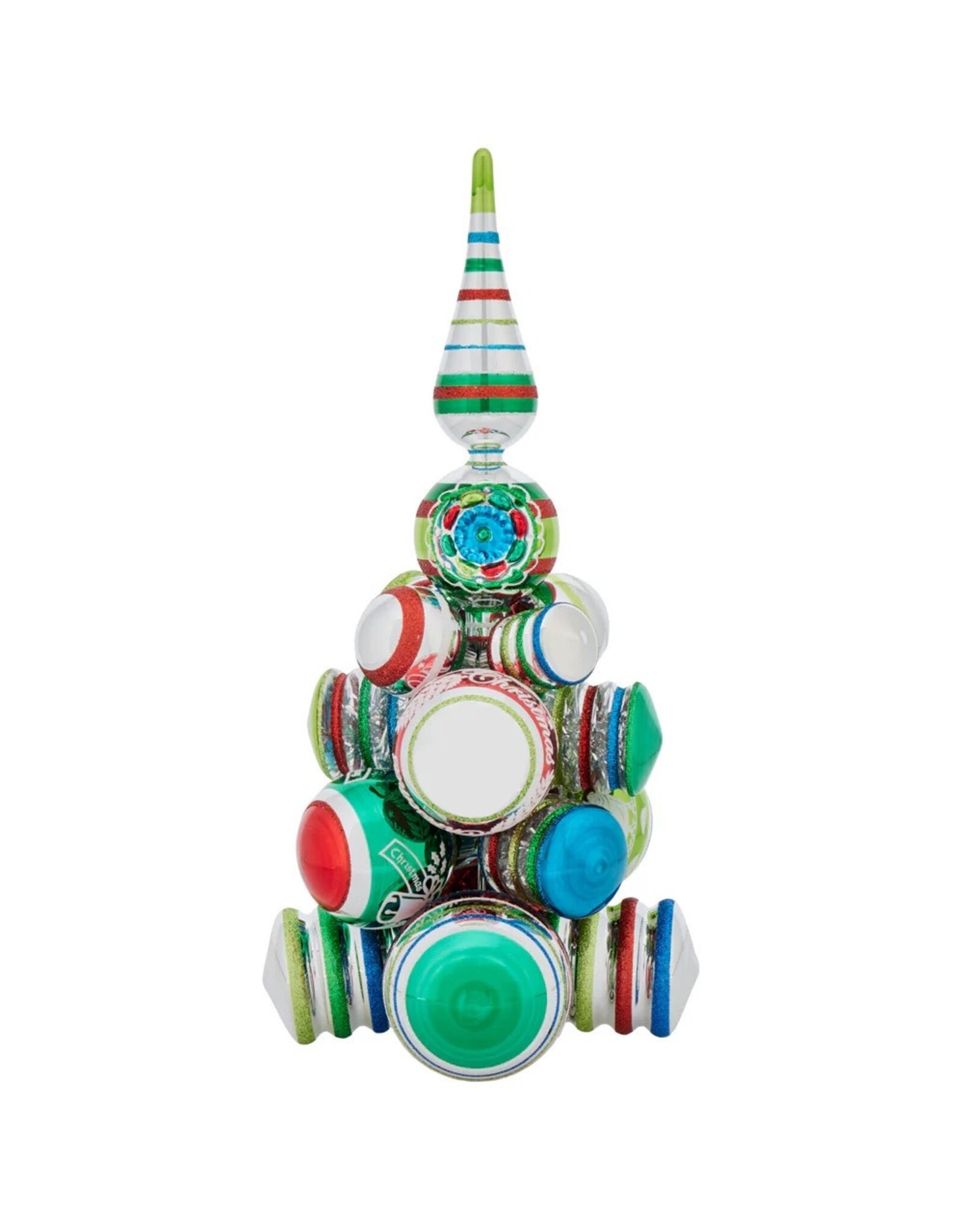 Christopher Radko Shiny Brite Holiday Splendor Cluster Tree 17 Inch