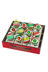 Christopher Radko Shiny Brite Holiday Splendor Rounds n Shapes 12 Ct
