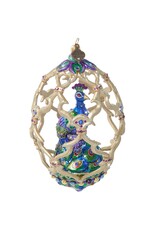 Jay Strongwater Christmas Ornaments Peacock Egg Ornament