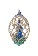 Jay Strongwater Christmas Ornaments Peacock Egg Ornament