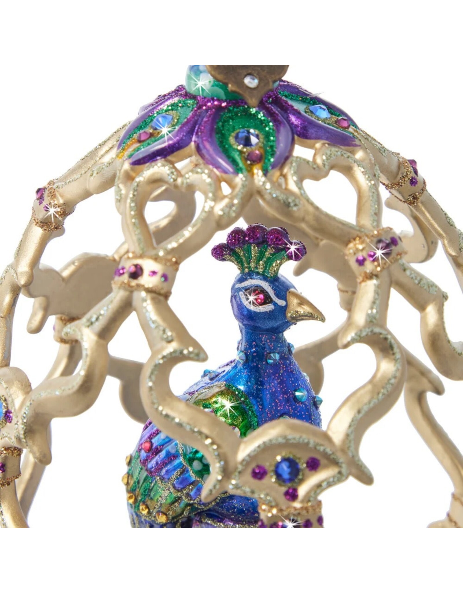 Jay Strongwater Christmas Ornaments Peacock Egg Ornament