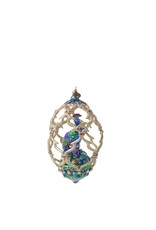 Jay Strongwater Christmas Ornaments Peacock Egg Ornament