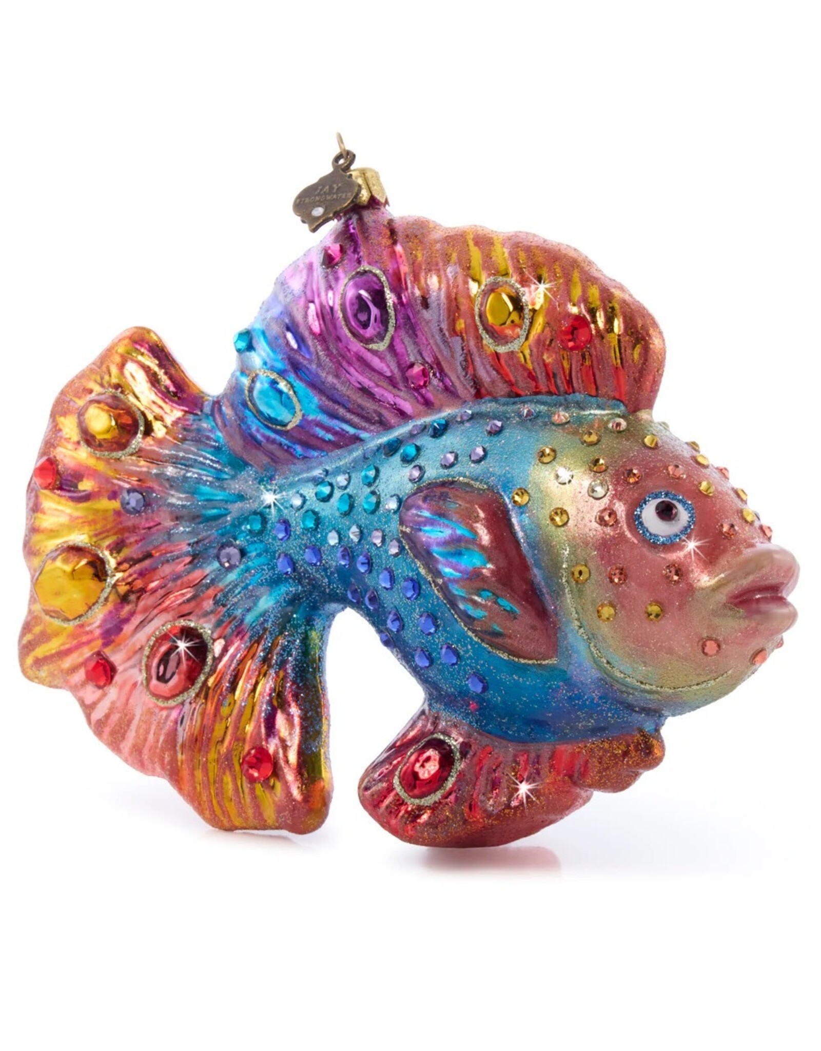 Jay Strongwater Christmas Ornaments Fancy Fish Glass Ornament