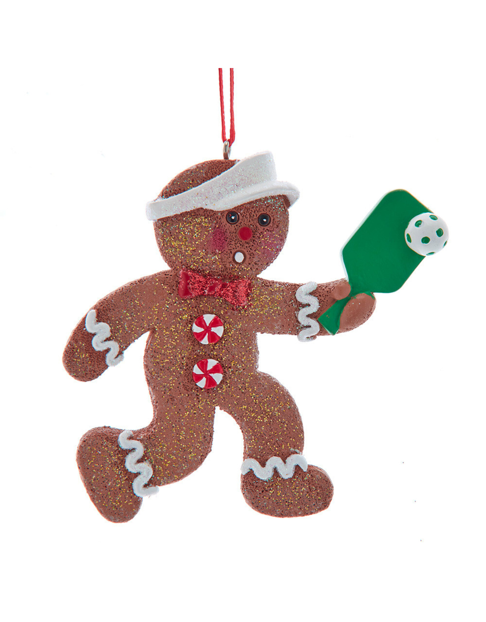 Kurt Adler Gingerbread Man Cookie Pickleball Ornament