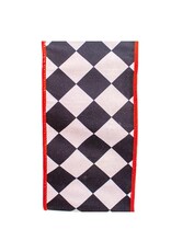 Kurt Adler Harlequin Checks Dupion Fused Back Double Wire Ribbon 4Wx5yrds
