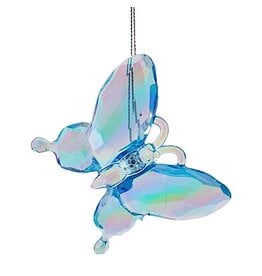 Kurt Adler Acrylic Butterfly Ornament - BL