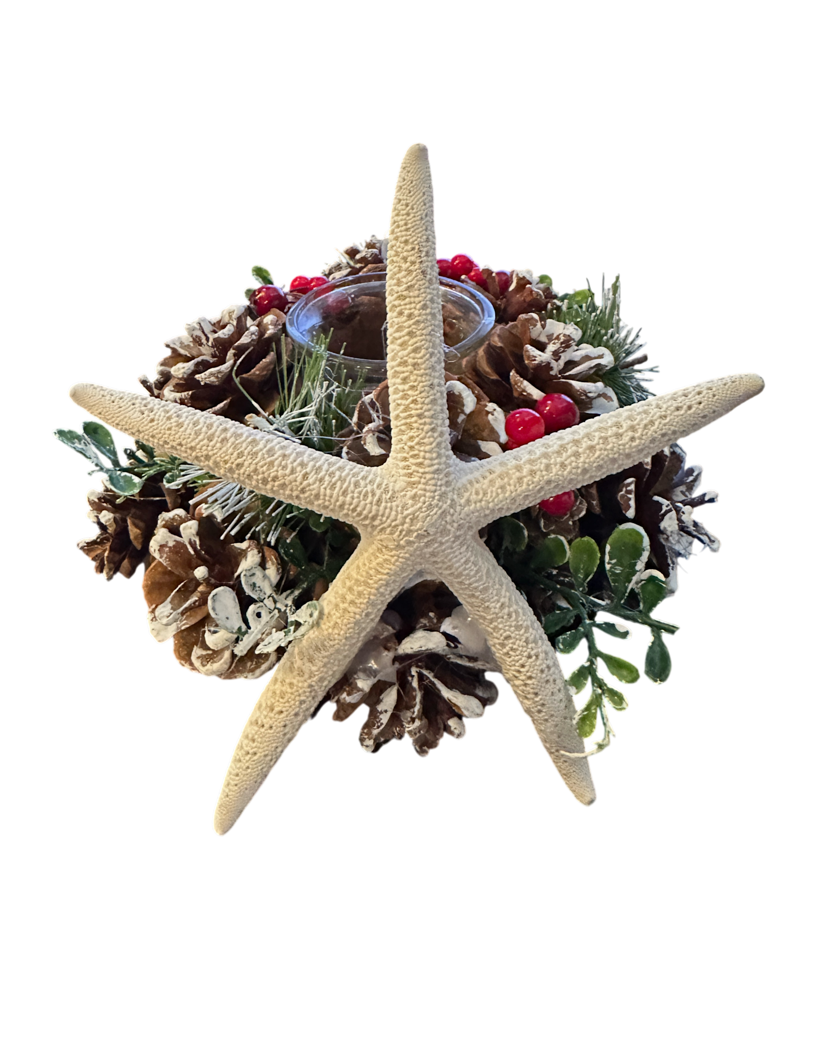 Kurt Adler Coastal Christmas Tea Light Candle Holder | Starfish PB