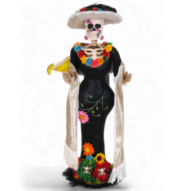 Karen Didion Halloween Day of the Dead Fiesta Flores Skeleton Martini