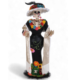 Karen Didion Halloween Day of the Dead Flores Lady Skeleton