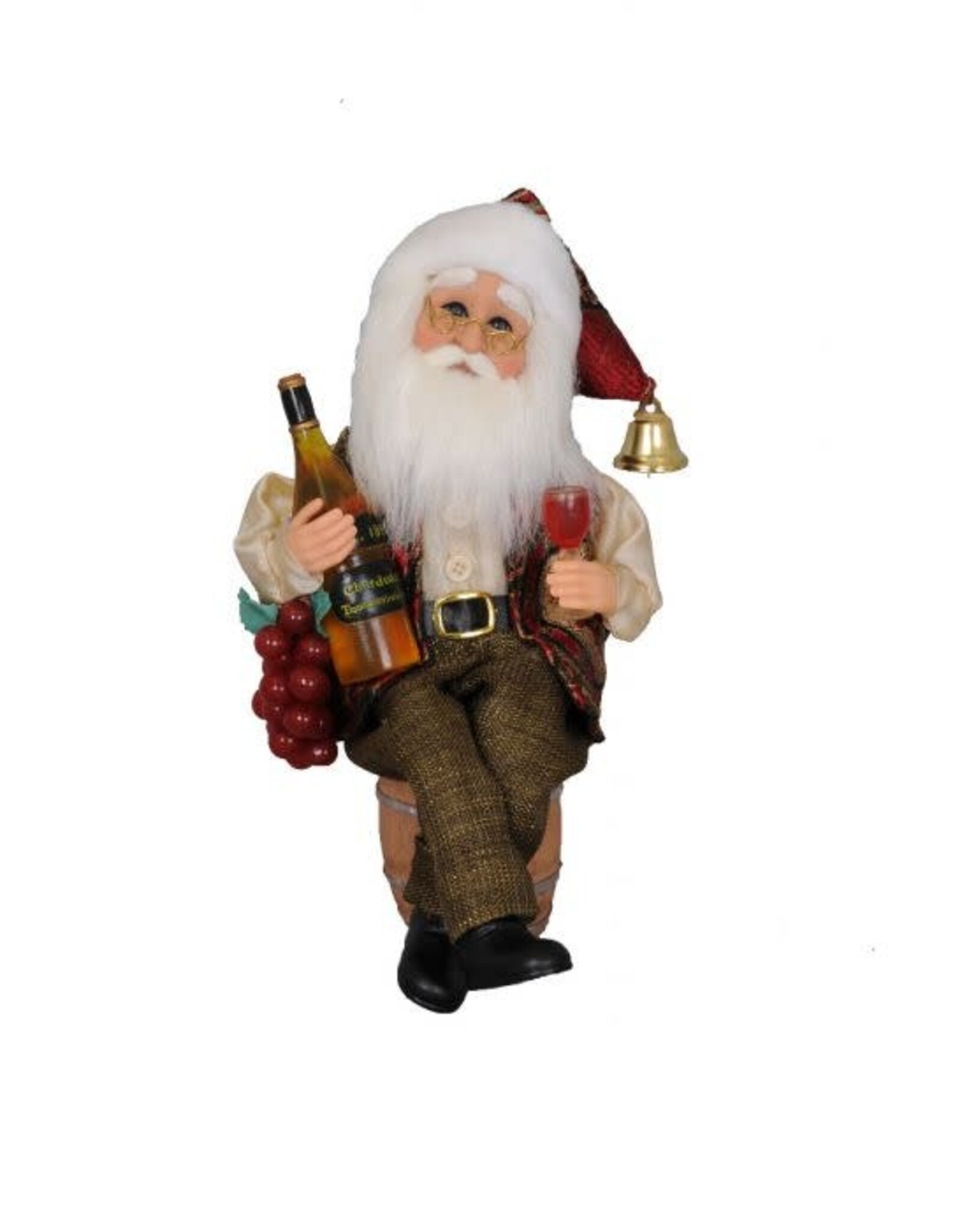 Karen Didion Wine Santa Christmas Decor