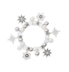 Periwinkle by Barlow Christmas Bracelets | Stretch Bracelet Snowflakes