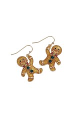 Periwinkle by Barlow Christmas Earrings | Gingerbread Man