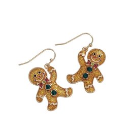 Periwinkle by Barlow Christmas Earrings | Gingerbread Man