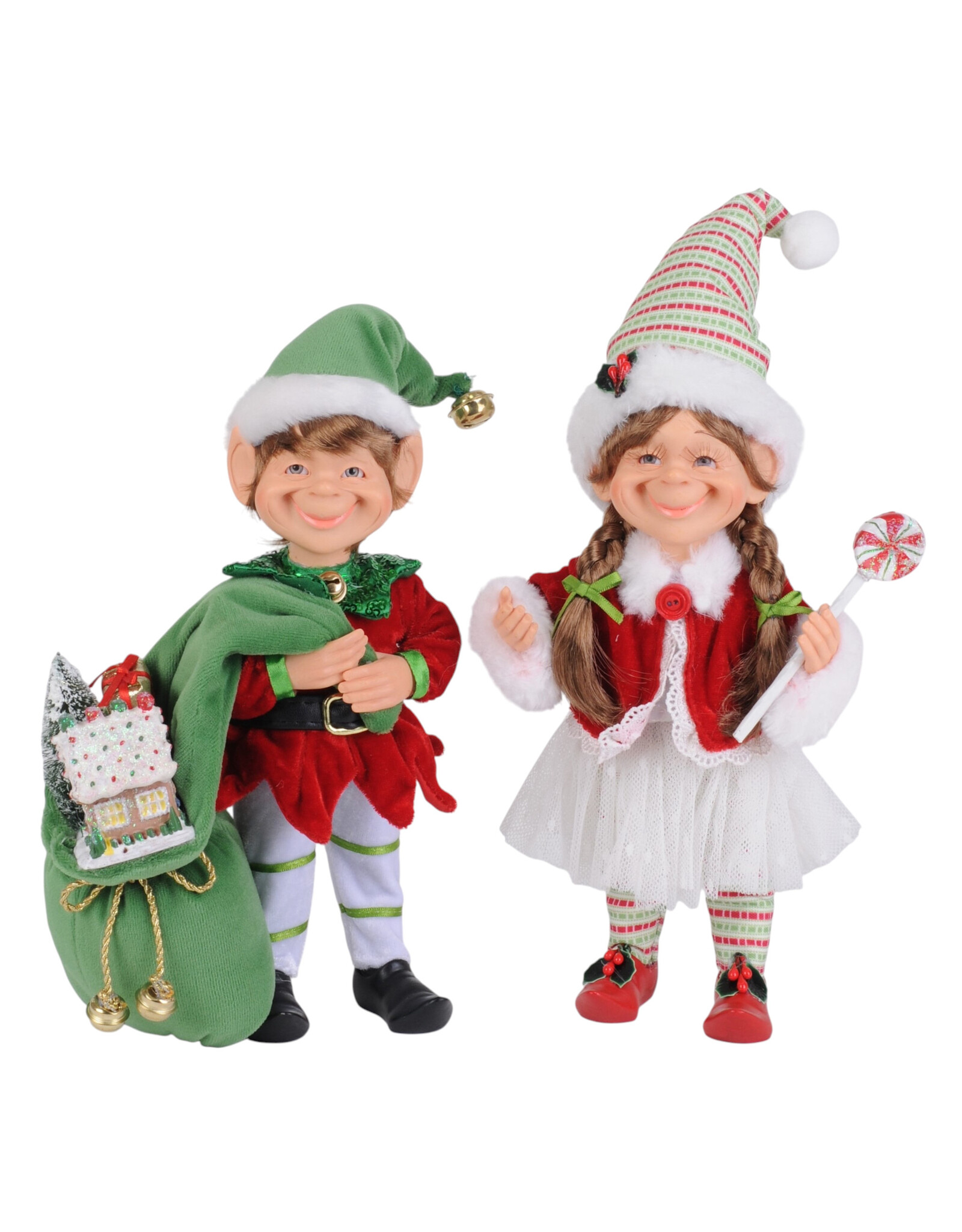 Karen Didion Christmas Elves Special Delivery Elf Set of 2